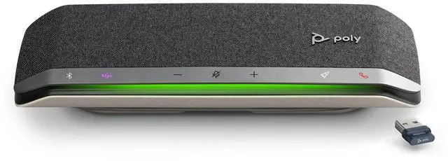 Main image of Poly Sync 40+ Smart Speakerphone (Plantronics) - Flexible Workspaces - Connect to PC/Mac via BT700 Adapter and Smartphones via Bluetooth - Certified for Microsoft Teams Amazon Exclusive