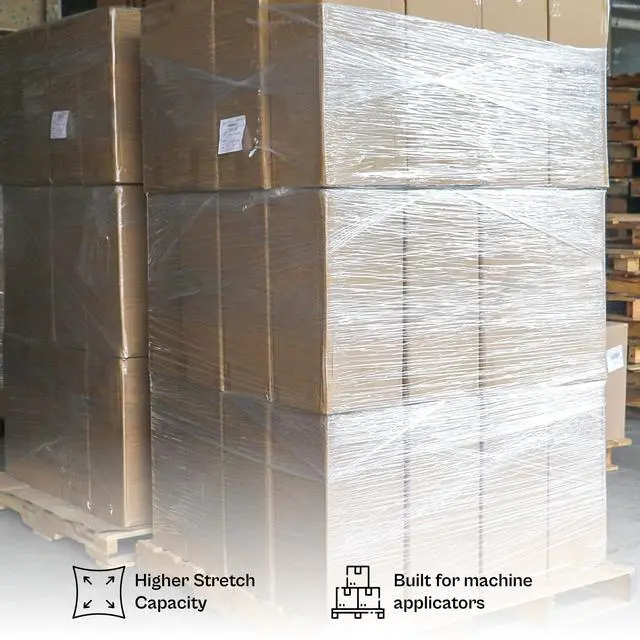 Alt view image 6 of 7 - PSBM Machine Stretch Wrap, 1 Roll 19.7 Inch x 4000 Feet 120 Gauge Heavy Duty Clear Plastic Wrap Industrial Strength Shrink Film for Moving, Packing & Shipping