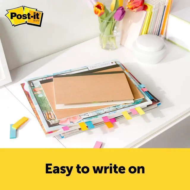 Alt view image 3 of 7 - Page Markers, Assorted Brights, Model 6714AU, 36-Pack | 50 Strips/Pad, 4.7" x 0.3", 4 colors