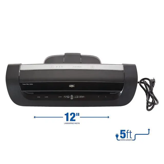 Alt view image 3 of 6 - Thermal Laminator Machine, Fusion 6000L, 12 Inch, 1 Min Warm-Up, 3-10 Mil, with 50 EZUse Laminating Pouches for Home, Office and Classroom, Black (1703097)
