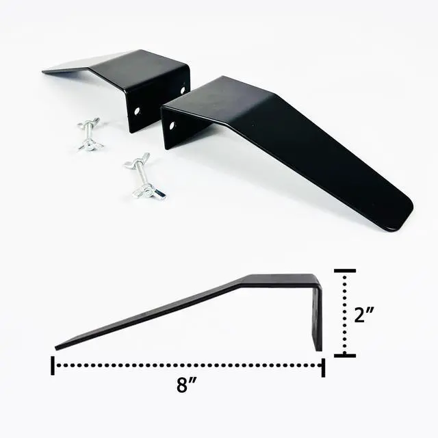 Alt view image 4 of 7 - 32 Pcs / 8 Sets Spider Feet Board Sign Holder Base Heavy Duty Metal Floor Mount Standing Sign Holder for Board Display Show (Base Only) (8)