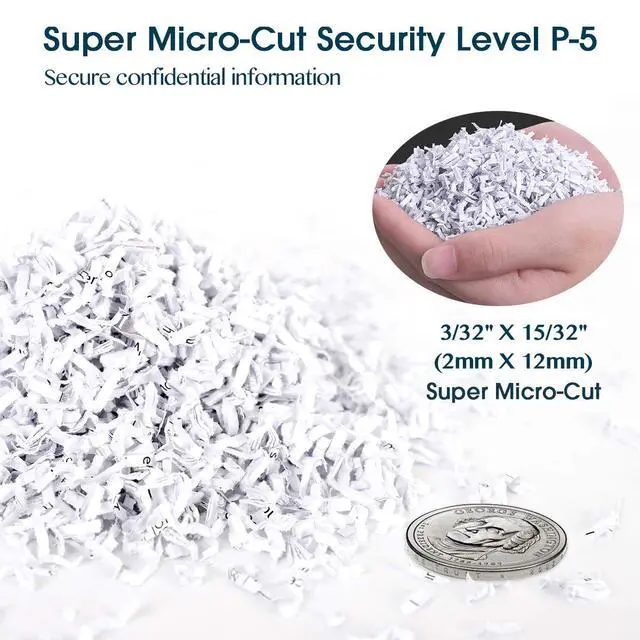 Alt view image 5 of 7 - SD9112 P5 Super Micro Cut Shredder, 10-Sheet, 60 Min, 6Gal Bin, Ultra Quiet, Black