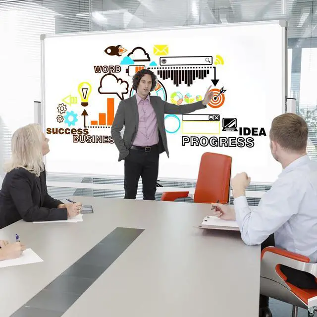 Alt view image 7 of 7 - Large Rolling Whiteboard on Wheels 72 X 40, Double-Sided Mobile Dry Erase Board with Stand Magnetic White Board on Wheels, Portable Standing Whiteboard with 3 Eraser, 6 Markers, 10 Magnets