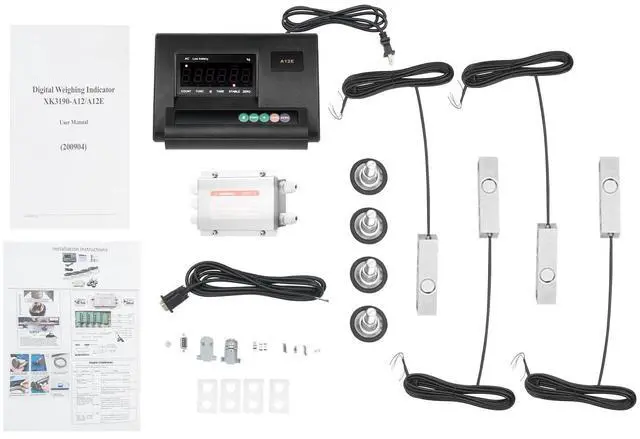 Alt view image 6 of 7 - High Precision Weight Indicator 1/30,000 Readability, 17,637LBS Capacity Industrial Scale Display with LED, Waterproof Stainless Steel Junction Box & 4 Load Cells for Platform Scales