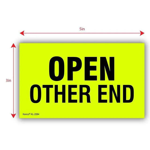 Alt view image 3 of 5 - 3" X 5" Open Other End Fluorescent Shipping Label Stickers for Shipping or Packing -500 Adhesive Labels Per Roll (10 Pack)