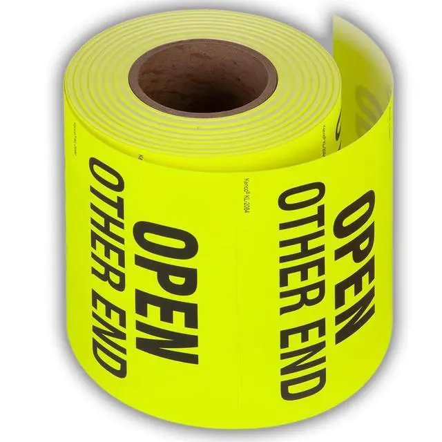 Alt view image 2 of 5 - 3" X 5" Open Other End Fluorescent Shipping Label Stickers for Shipping or Packing -500 Adhesive Labels Per Roll (10 Pack)