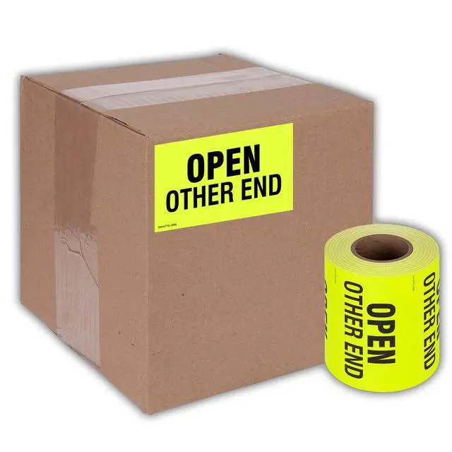 Alt view image 5 of 5 - 3" X 5" Open Other End Fluorescent Shipping Label Stickers for Shipping or Packing -500 Adhesive Labels Per Roll (10 Pack)