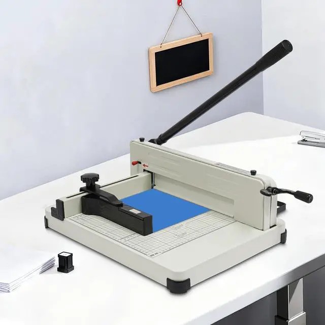 Alt view image 5 of 6 - Paper Cutter Heavy Duty - 400-Sheet A4 Guillotine 1.57in Cutting Thickness Paper Cutter Guillotine Style, Hss Sharp Blade, Safety Lock+Shield, Paper Trimmer for Office/Print Shop(12"-A4)