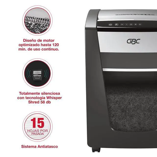 Alt view image 2 of 7 - Paper Shredder, ShredMaster, 15 Sheet Capcity, Micro-Cut, SM15-08 (1758501)