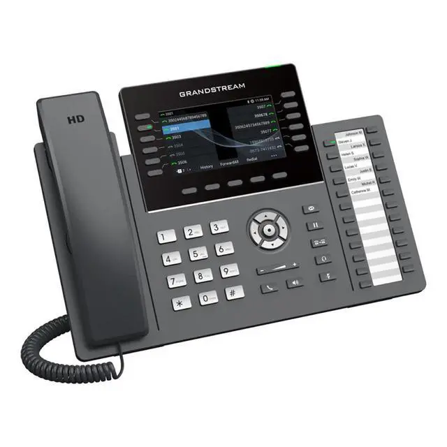 Alt view image 3 of 4 - GRP2636 IP Phone | 12 Lines, 6 SIP Accounts | 4.3-Inch Color Display | Wi-Fi 5 | Dual-Port Gigabit Ethernet with Integrated PoE