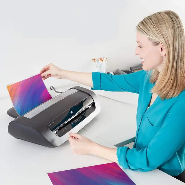 Alt view image 2 of 6 - Thermal Laminator Machine, Fusion 6000L, 12 Inch, 1 Min Warm-Up, 3-10 Mil, with 50 EZUse Laminating Pouches for Home, Office and Classroom, Black (1703097)