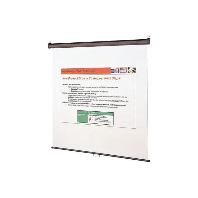 Alt view image 2 of 4 - Wall and Ceiling Projection Screen, 60 x 60 Inches (660S),White/Black