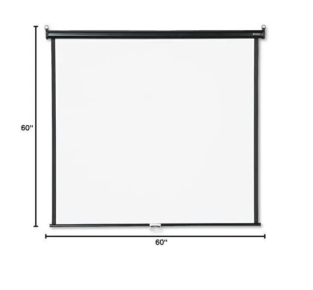 Alt view image 4 of 4 - Wall and Ceiling Projection Screen, 60 x 60 Inches (660S),White/Black