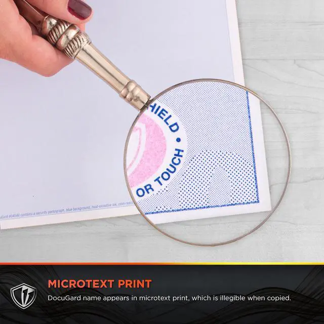 Alt view image 6 of 7 - Advanced Blue Multi-Purpose Security Paper, 7 Features, 8.5 x 11 Inches, 24 lb, 2500 Sheets (04546C)