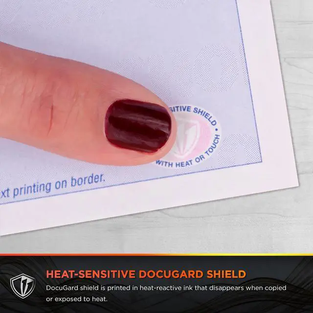 Alt view image 7 of 7 - Advanced Blue Multi-Purpose Security Paper, 7 Features, 8.5 x 11 Inches, 24 lb, 2500 Sheets (04546C)