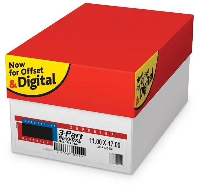 Main image of 11 X 17 Carbonless Paper, 3 part Reverse, 834 Sets
