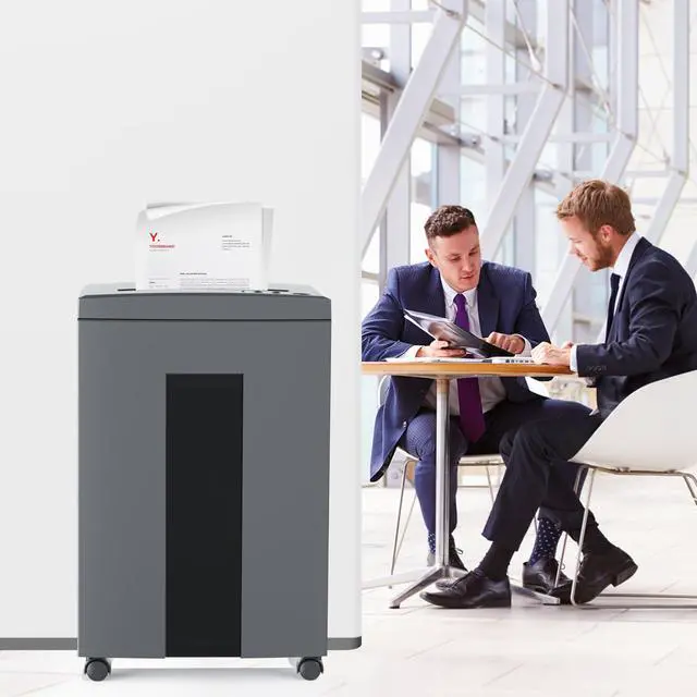 Alt view image 7 of 7 - SD9611 Quiet P4 Cross Cut Shredder, 18-Sheet 60 Min Gray ETL | Ultra quiet P4 cross cut shredder, 18-sheet capacity, 60 mins continuous run, P4 security, ETL certified for home & office