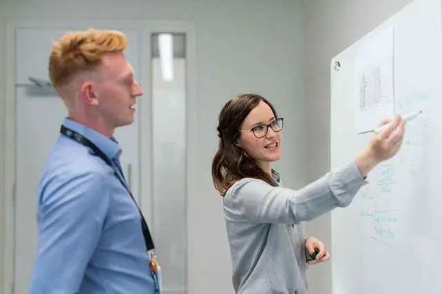 Alt view image 2 of 6 - Glass Whiteboard Magnetic Dry Erase Board 6' x 4', Large Frameless Glass White Boards for Wall Office School Home