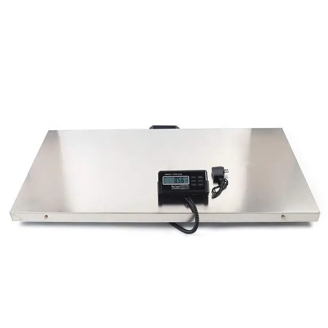 Alt view image 3 of 7 - Veterinary Scale, 440LB Heavy Duty Digital Livestock Platform Scale with Power Adapter for Vet Animal Pet Cat Dog Cattle Goat, Small Livestock Scale Stainless Steel Platter