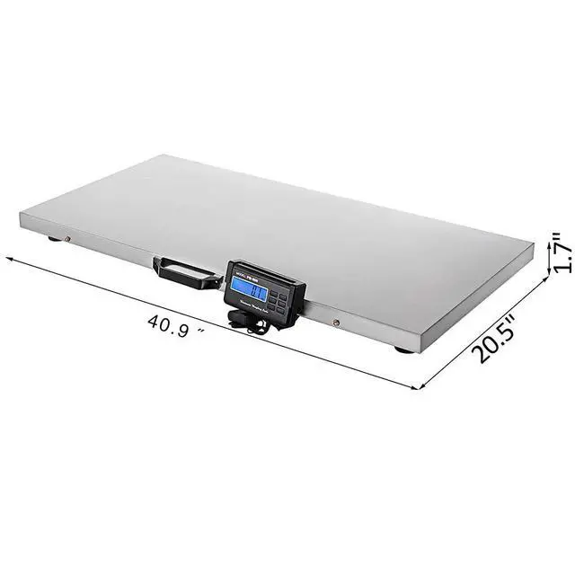Alt view image 2 of 7 - Veterinary Scale, 1100LB Heavy Duty Digital Livestock Platform Scale with Power Adapter for Vet Animal Pet Cat Dog Cattle Goat, Stainless Steel Platter Livestock Scale