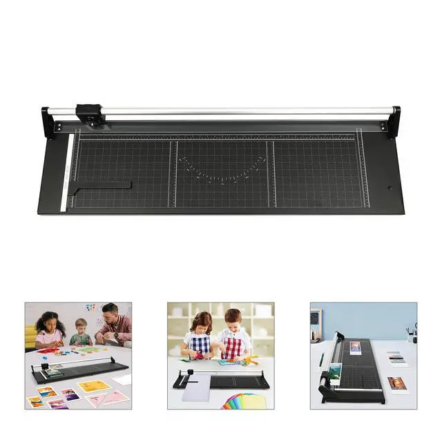 Alt view image 2 of 7 - Rotary Paper Trimmer, 36"Paper Cutter, Self-Grinding Roller Blade with Automatic Security Safeguard + Side Ruler, for Photo Paper Film PVC Thin Plastic Sheet 36Inch (US Stock)