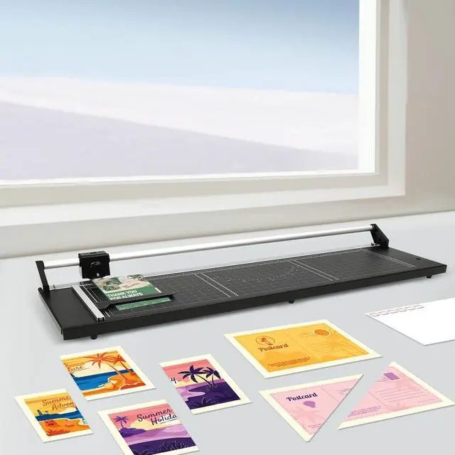 Alt view image 6 of 7 - Rotary Paper Trimmer, 36"Paper Cutter, Self-Grinding Roller Blade with Automatic Security Safeguard + Side Ruler, for Photo Paper Film PVC Thin Plastic Sheet 36Inch (US Stock)
