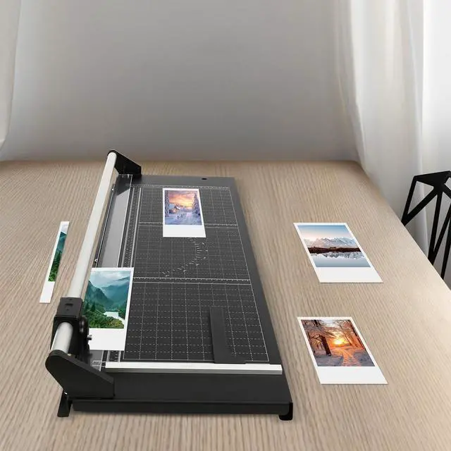 Alt view image 3 of 7 - Rotary Paper Trimmer, 36"Paper Cutter, Self-Grinding Roller Blade with Automatic Security Safeguard + Side Ruler, for Photo Paper Film PVC Thin Plastic Sheet 36Inch (US Stock)