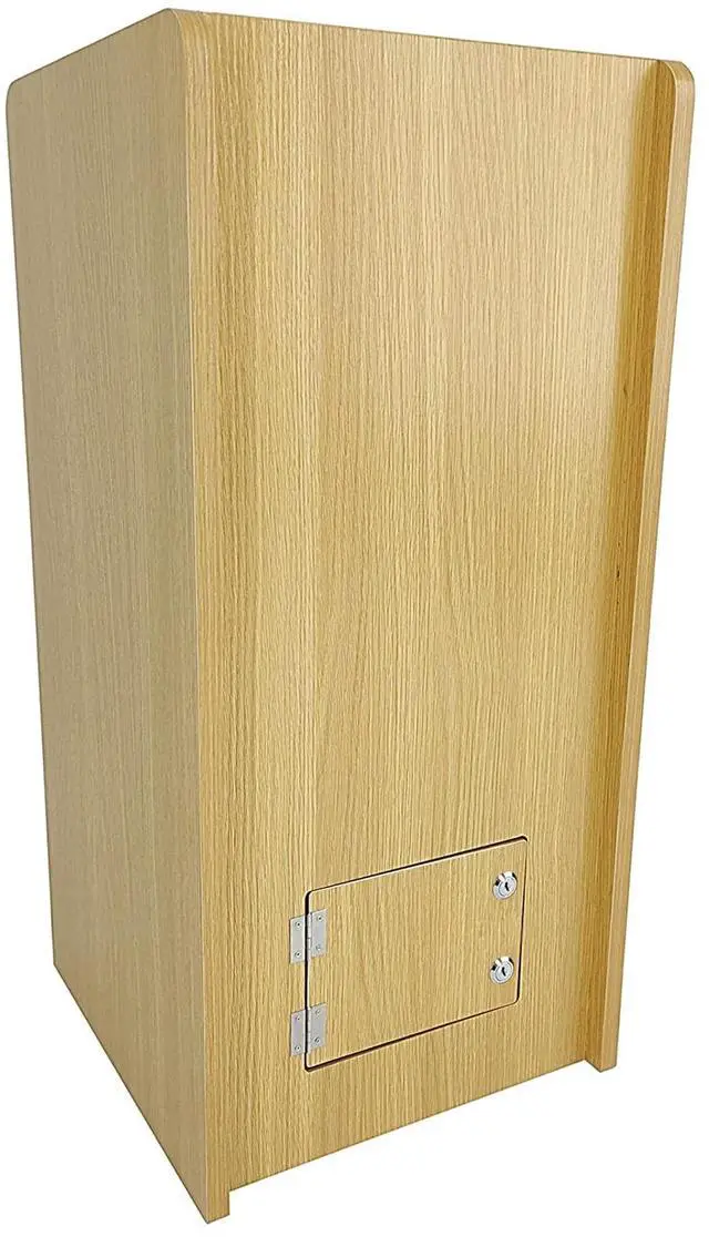 Alt view image 3 of 4 - ® Wood (MDF Veneer) Donation Box Tithing Box Fundraising Stand 40004