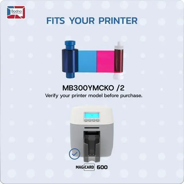Alt view image 2 of 7 - 2 x Magicard 600 Printer MB300YMCKO Color Ribbon - YMCKO - 300 Prints Software Demo Card
