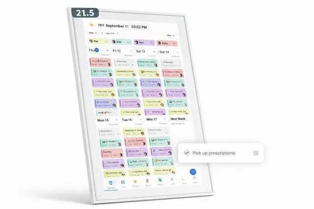 Main image of Wall Planner Digital Calendar & Chore Chart, Smart Touchscreen Interactive Display for Family Schedules Wall Mount Included, Great for Organizing Your 2026 Calendar (21.5)