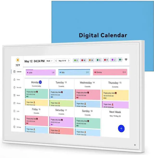 Main image of 15-inch Wall Planner Digital Calendar & Chore Chart, Smart Touchscreen Interactive Display for Family Schedules Wall Mount Included, Great for Organizing Your 2026 Calendar