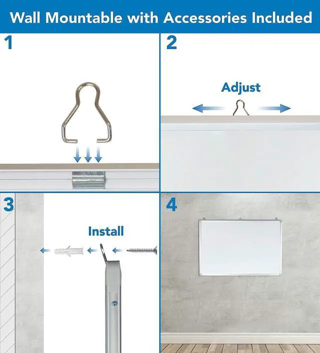 Alt view image 6 of 7 - Mobile Dry Erase Whiteboard - Rolling White Board with Casters and Stand, 36x24 Inches Reversible Double-Sided Dry Erase Board, Wall Mountable Magnetic Easel with Locking Caster Wheels