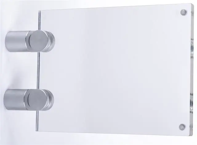 Alt view image 2 of 6 - Set of 6 - Office Corporate Wall Sign, Double Sided, Magnetic Frame, Standoff Mounted (5"W x 3.75"H)
