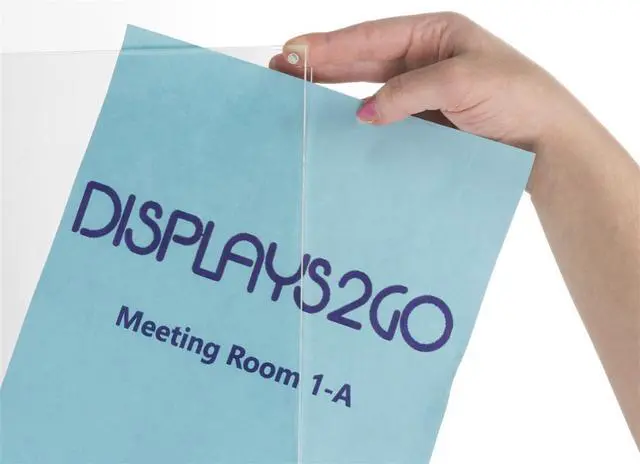 Alt view image 3 of 6 - Set of 6 - Office Corporate Wall Sign, Double Sided, Magnetic Frame, Standoff Mounted (5"W x 3.75"H)