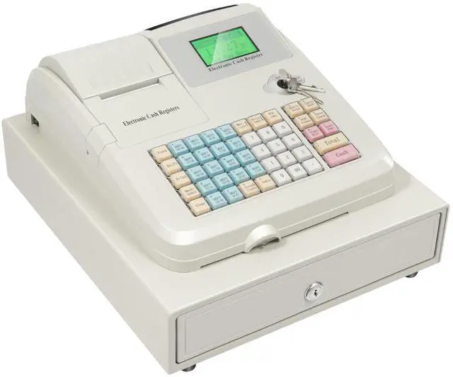 Main image of Digital Cash Register, 110-240V 48 Keys Cash Box 8-Digit LED Screen Money Registers Cash Machine Cash Register Drawer with Multiple Payment Methods & Interfaces for Stores, Restaurants
