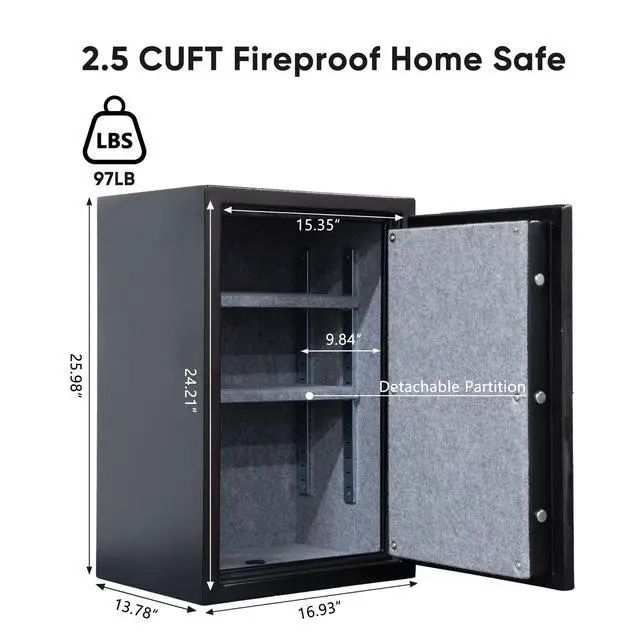 Alt view image 5 of 7 - Fireproof Pistol Safe and Fireproof Document Bag