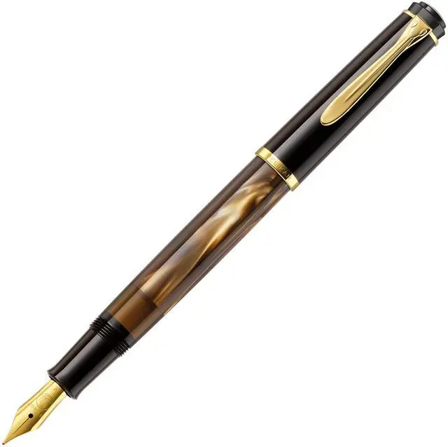Main image of Tradition M200 Fountain Pen, Fine Nib, Brown Marble, 1 Each (808880)