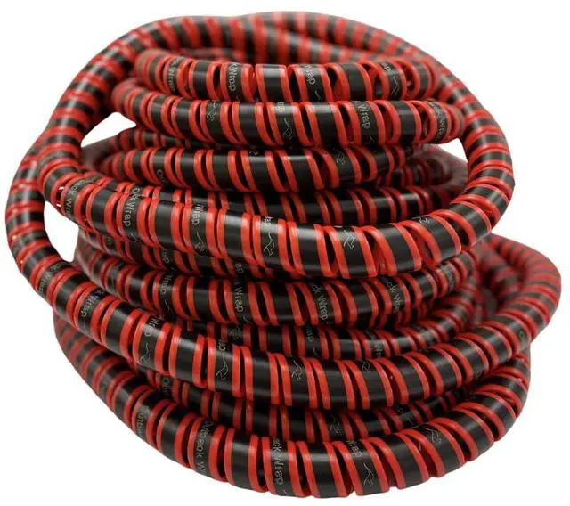 Main image of Anaconda Hydraulic Hose Management Protector and Tagging Wraps for Farming and Agriculture Equipment, Tractors, Harvesters, Planters, and Sprayers 32mm Diameter- 80 Foot (Red)
