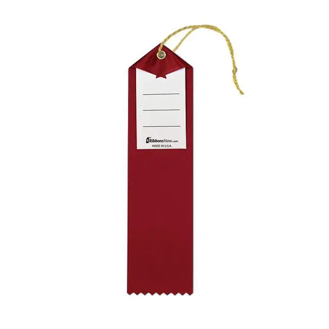 Alt view image 2 of 2 - A-B Honor Roll Award Ribbons - 500 Red Ribbons with Card & String
