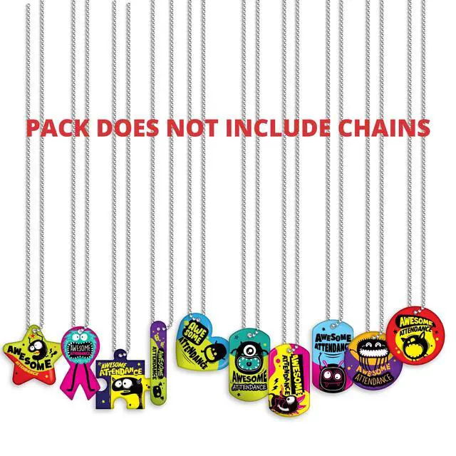 Alt view image 5 of 7 - Brag Tags Fun Critters & Monsters Increase Student Attendance Incentives Value Pack: 500 Multicolor, Waterproof Teslin Brag Tags (50 Per Design)