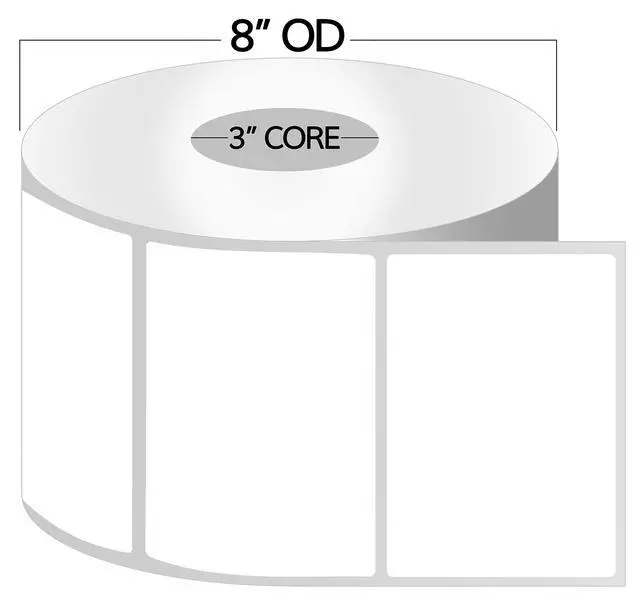 Alt view image 2 of 4 - 2.25" x 1.25" Removable Direct Thermal Labels | Compatible with Rollo & Zebra Desktop Printers, 1" Core, Perforated, Water & Oil Resistant, 25 Roll, 25000 Labels
