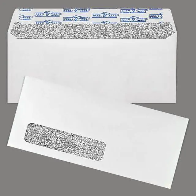 Alt view image 2 of 4 - #10 Window Envleopes with Security Tint and Peel & Press, 4 1/8" x 9 1/2", 24lb. White Wove, 2,400 Pack