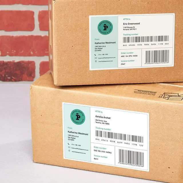 Alt view image 2 of 7 - Matte White Rectangle Labels, Sure Feed Technology, 5" x 7", 200 Matte White Printable Labels
