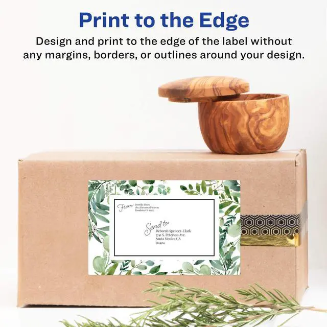 Alt view image 3 of 7 - Matte White Rectangle Labels, Sure Feed Technology, 4.75" x 7.75", 500 Matte White Printable Labels