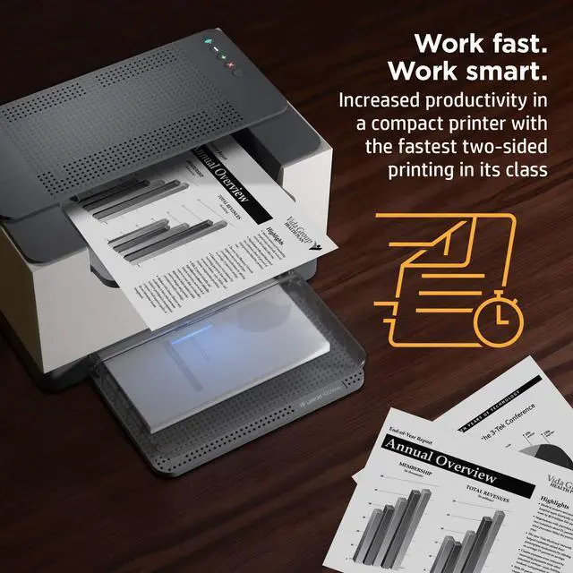 Alt view image 5 of 7 - LaserJet M209dwe Wireless Monochrome Printer with built-in Ethernet & fast 2-sided printing, + and bonus 6 months Instant Ink (6GW62E)