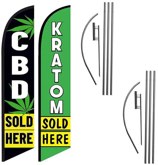 Main image of Smoke Shop Business Advertising Feather Banner Swooper Flag Signs with Flagpole Kits and Ground Stakes, Curb Side Signs and Flags by
