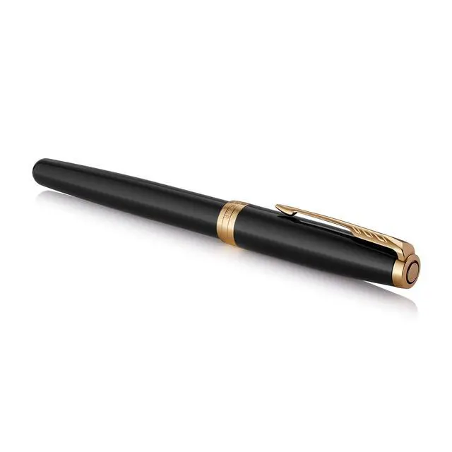 Alt view image 2 of 6 - 1950550 Sonnet Rack Black GT Fountain Pen, Fine Point, 18K Gold Nib, Gift Box, Authentic Imported