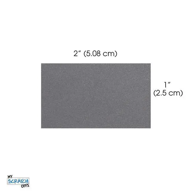 Alt view image 2 of 4 - 2 x 1 in Silver Rectangle Scratch-Off Stickers, 2500 Pack | Ideal for gender reveals, business campaigns, teacher rewards, wedding favors, baby cards, or invitations for events