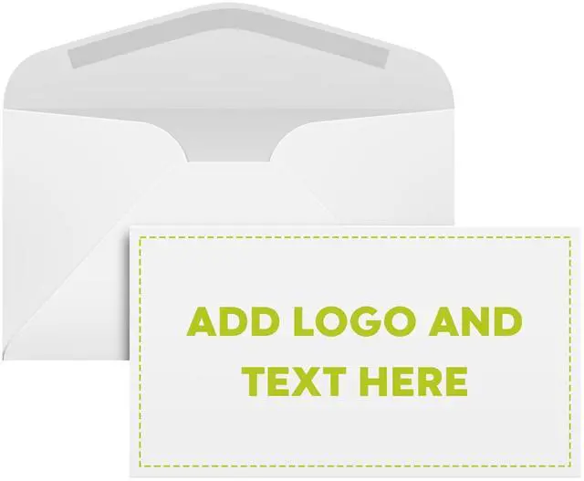 Main image of Customize Your #6 3/4 Reply Business Envelopes - Upload Your Full Color Logo and Return Address Custom Professionally Printed Bright White Wove Envelopes Thick and Sturdy (1000)