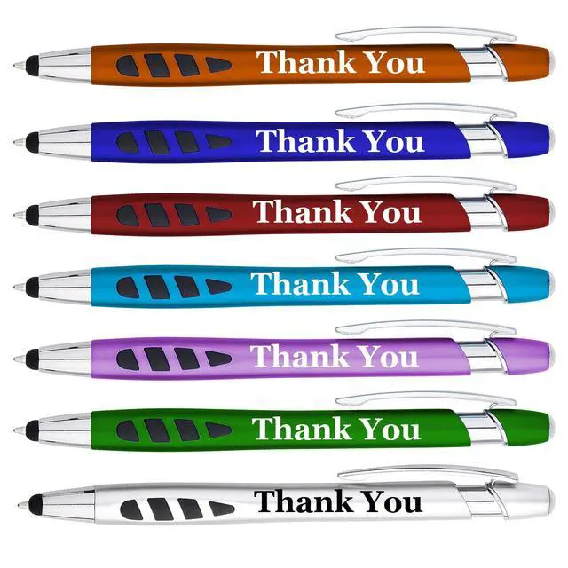 Alt view image 4 of 5 - Personalized with Your Custom Logo or Text Pens-300 Pack Bulk-for Businesses, Parties, and Events, 2 in 1 Capacitive Stylus & Ballpoint Pen Compatible with Most Touchscreen Devices, Purple